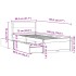 Estructura de cama sin colchón madera maciza marrón 75x190
