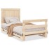 Estructura de cama con cabecero madera maciza pino 100x200