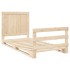 Estructura de cama con cabecero madera maciza pino 100x200