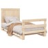 Estructura de cama con cabecero madera maciza pino 100x200