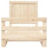 Estructura de cama con cabecero madera maciza pino 100x200