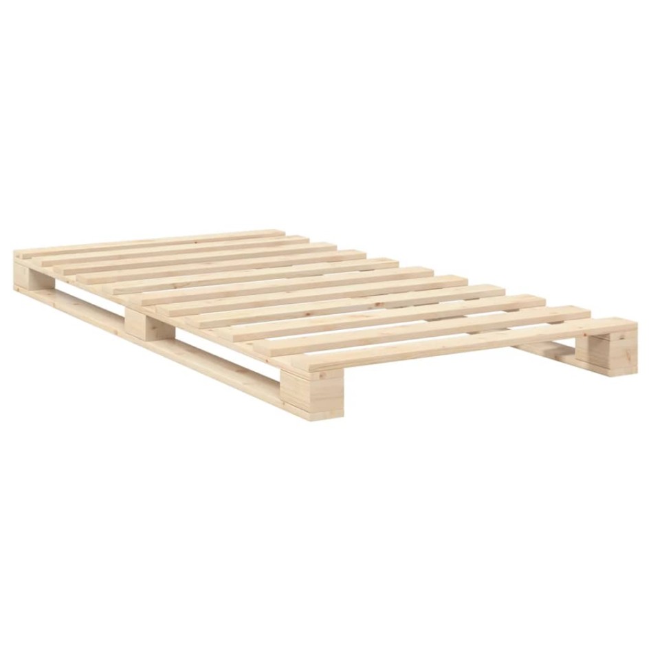 Estructura de cama con cabecero madera maciza pino 100x200