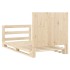 Estructura de cama con cabecero madera maciza pino 100x200