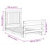 Estructura de cama con cabecero madera maciza pino 100x200