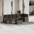 Set de sofás de jardín y cojines 8 piezas ratán sintético
