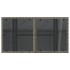 Mesa de jardín superficie de vidrio ratán PE gris 100x55x73