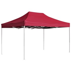 Carpa plegable profesional de aluminio rojo vino tinto