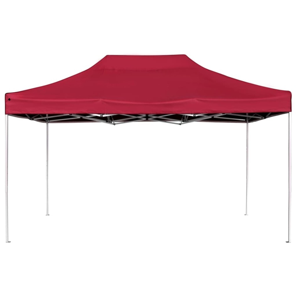 Carpa plegable profesional de aluminio rojo vino tinto