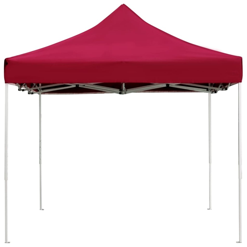 Carpa plegable profesional de aluminio rojo vino tinto