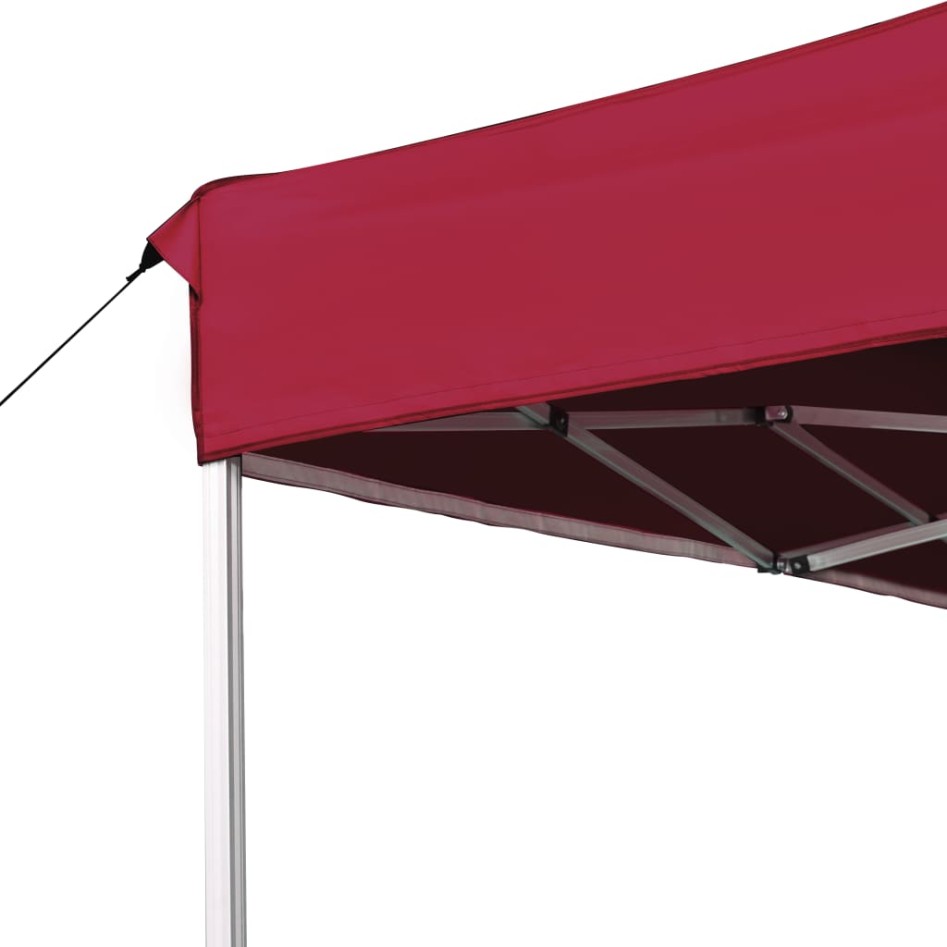 Carpa plegable profesional de aluminio rojo vino tinto