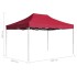 Carpa plegable profesional de aluminio rojo vino tinto