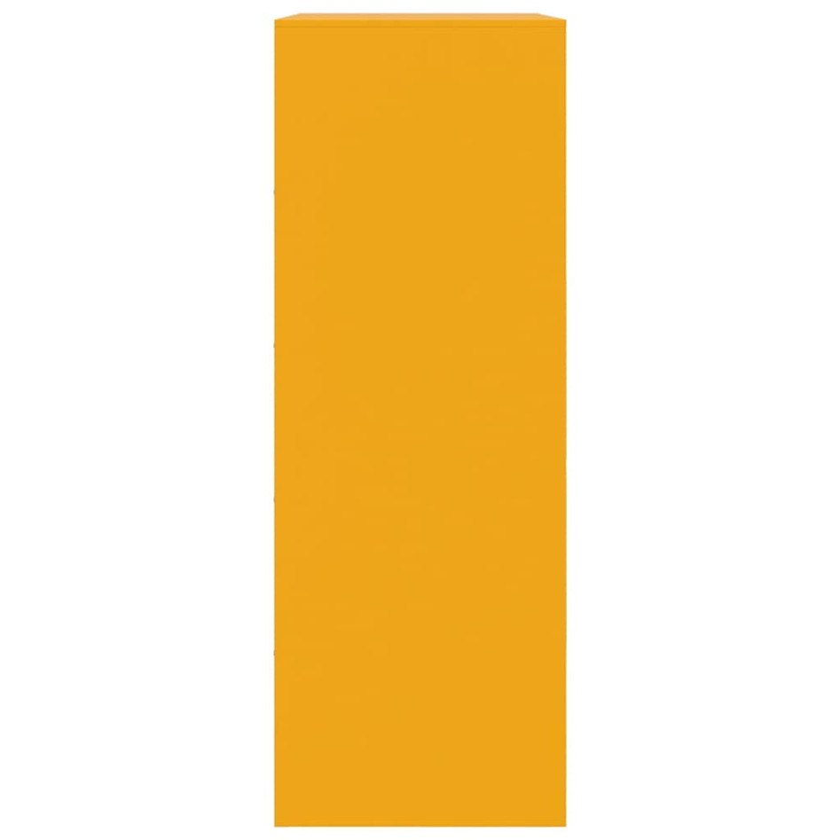 Aparador de acero amarillo mostaza 67x39x107