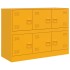 Aparador de acero amarillo mostaza 99x39x73