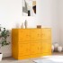 Aparador de acero amarillo mostaza 99x39x73