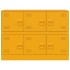 Aparador de acero amarillo mostaza 99x39x73