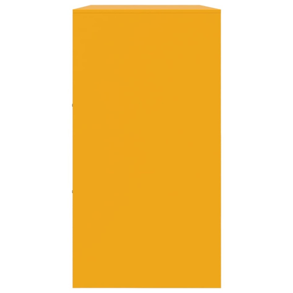 Aparador de acero amarillo mostaza 99x39x73