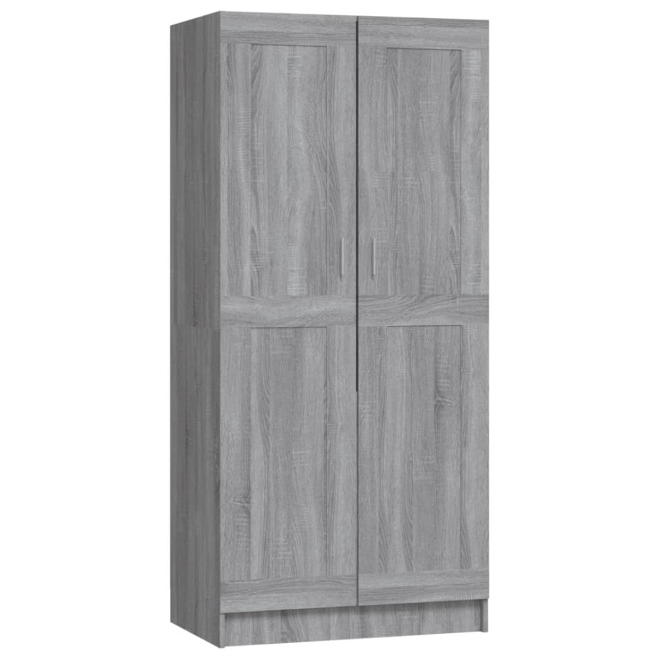Armario de madera contrachapada gris Sonoma 82,5x51,5x180