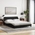 Cama con colchón de tela negro 160x200