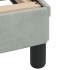 Cama con colchón terciopelo gris claro 140x200