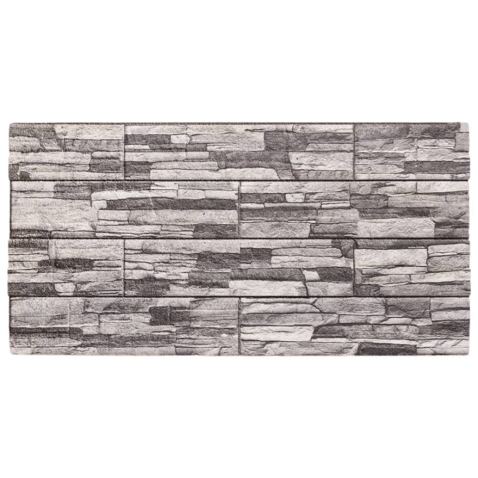 Paneles de pared 3D 10 unidades EPS gris claro 100x50