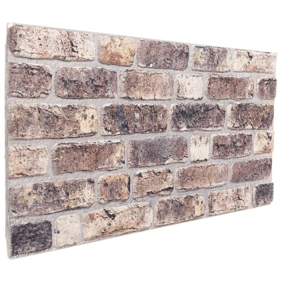 Paneles de pared 3D 10 unidades EPS marrón oscuro 100x50