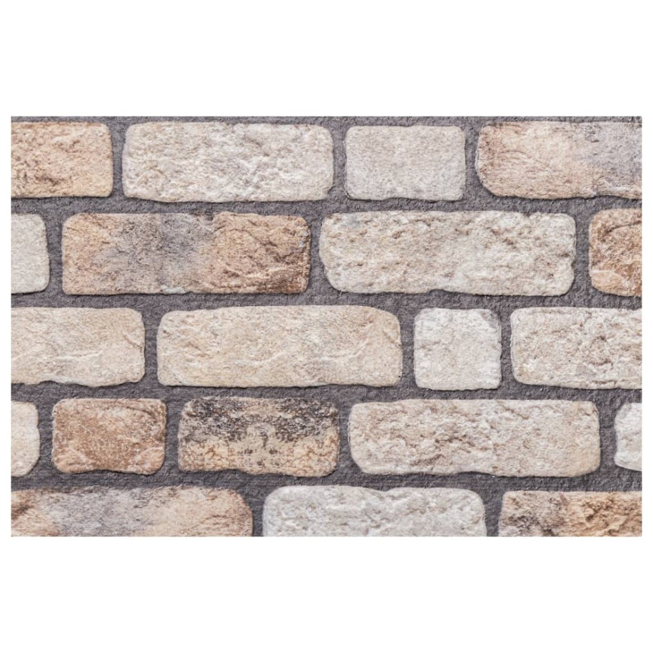 Paneles de pared 3D 10 unidades EPS marrón claro 100x50