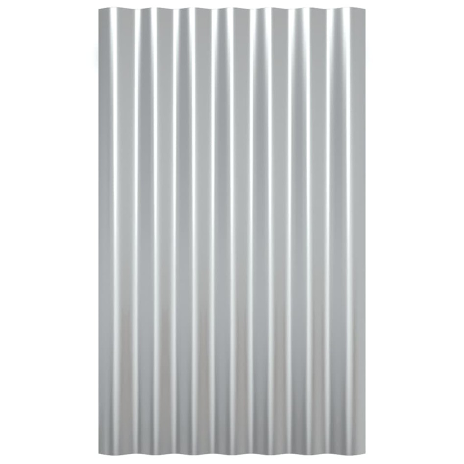 Paneles tejado 36 unidades acero recubierto plateado 60x36