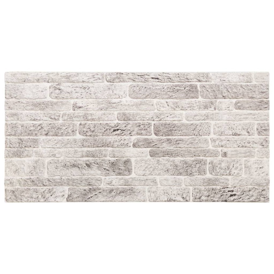 Paneles de pared 3D 10 unidades EPS gris claro 100x50