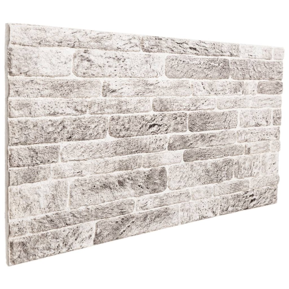 Paneles de pared 3D 10 unidades EPS gris claro 100x50