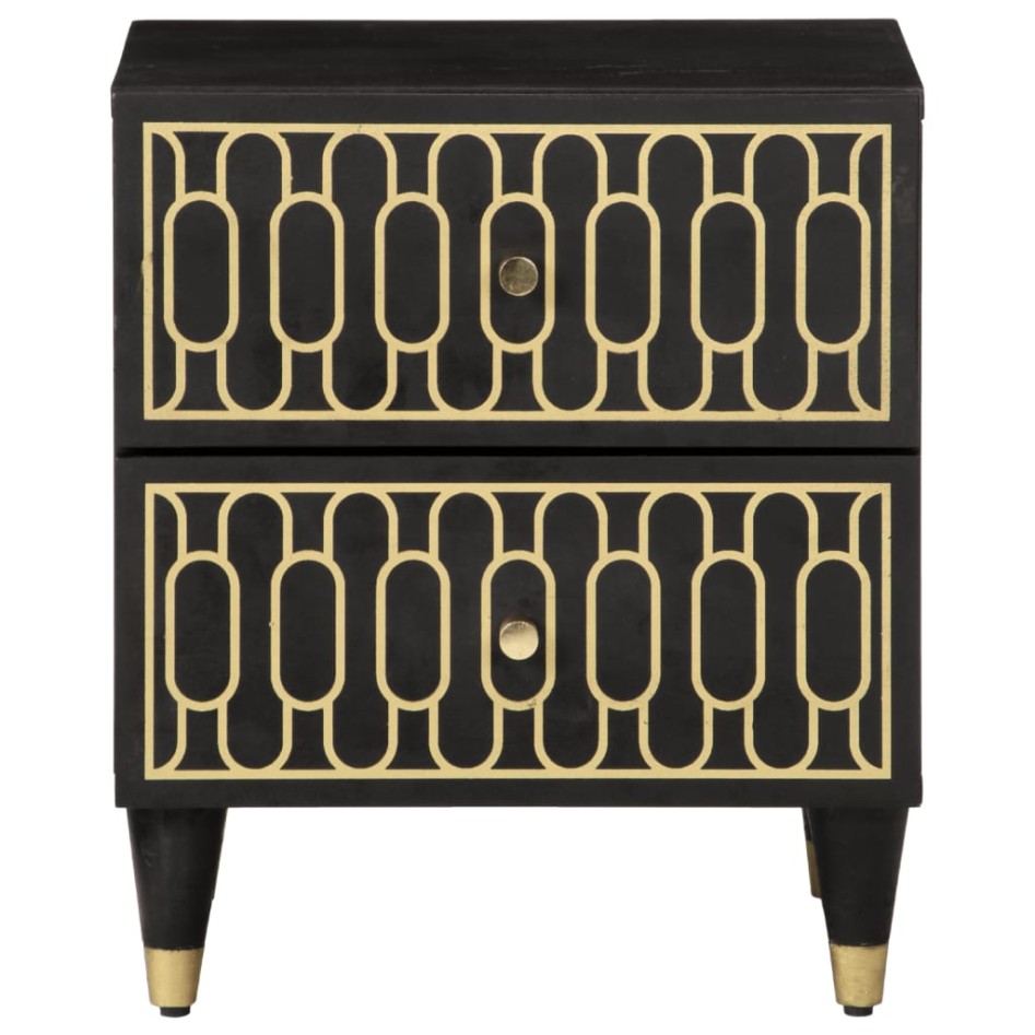 Mesitas de noche 2 uds madera maciza de mango 40x33x46