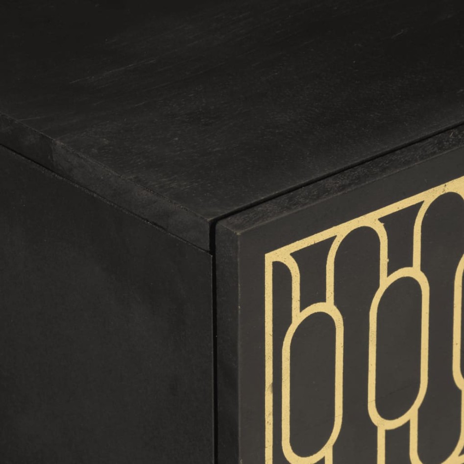 Mesitas de noche 2 uds madera maciza de mango 40x33x46