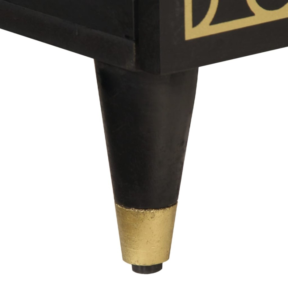 Mesitas de noche 2 uds madera maciza de mango 40x33x46