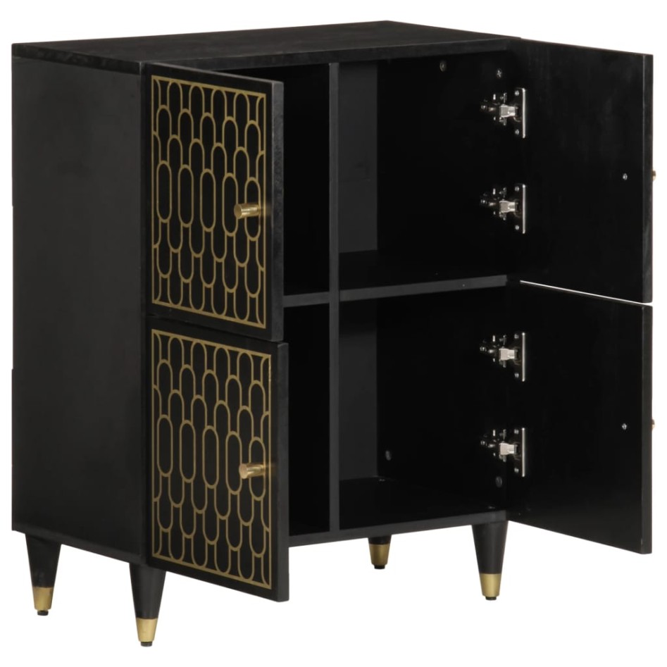 Armario auxiliar madera maciza de mango 60x33x75