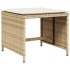 Set comedor de jardín 9 pzas con cojines ratán sintético