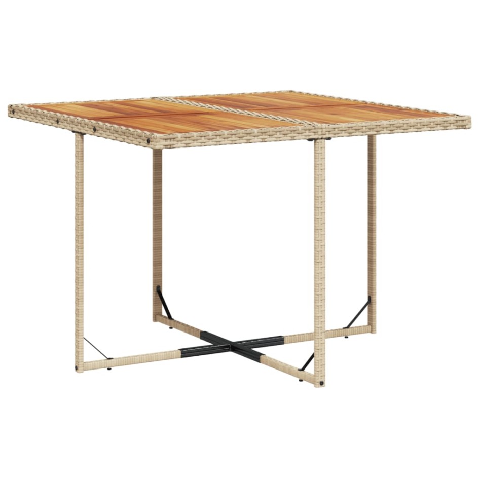 Set comedor de jardín 9 pzas con cojines ratán sintético