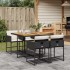 Set de muebles jardín 5 pzas con cojines ratán sintético