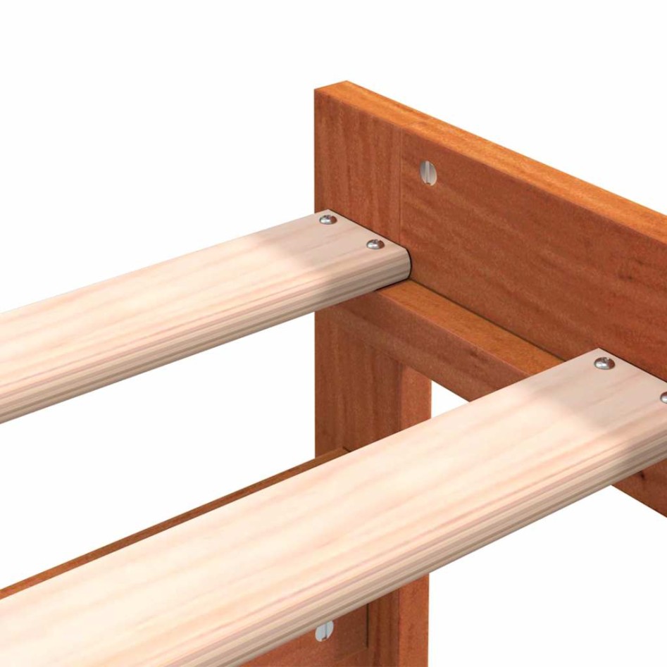 Sofá cama nido sin colchón madera maciza marrón cera 90x190