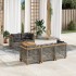 Set de muebles de jardín 6 pzas y cojines ratán sintético