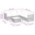 Set de muebles de jardín 6 pzas y cojines ratán sintético