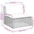 Set de muebles de jardín 6 pzas y cojines ratán sintético