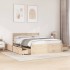 Estructura de cama sin colchón madera de pino blanco 150x200