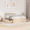 Estructura de cama sin colchón madera de pino maciza 120x200 cm
