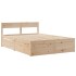 Estructura de cama sin colchón madera de pino maciza 120x200