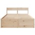 Estructura de cama sin colchón madera de pino maciza 120x200