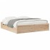Estructura de cama sin colchón madera maciza de pino 180x200