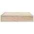 Estructura de cama sin colchón madera maciza de pino 180x200