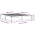Estructura de cama sin colchón madera maciza de pino 180x200