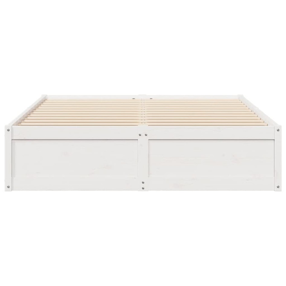 Estructura de cama sin colchón madera maciza de pino 160x200