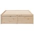 Estructura de cama sin colchón madera maciza de pino 120x190