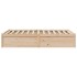 Estructura de cama sin colchón madera maciza de pino 120x190
